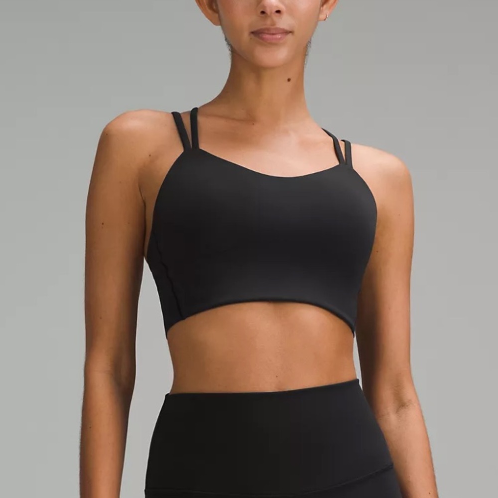 lululemon like a cloud longline bra in black